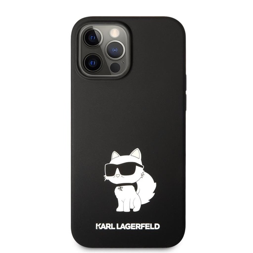 Apple iPhone 13 Pro Max Karl Lagerfeld Liquid Silicone Choupette NFT husă (Negru) – KLHCP13XSNCHBCK