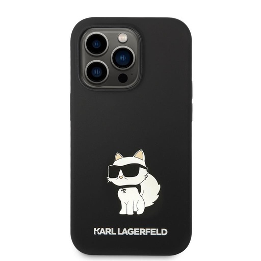 Apple iPhone 14 Pro Negru Karl Lagerfeld Liquid Silicone Choupette NFT husă (Negru) – KLHCP14LSNCHBCK