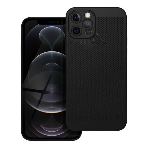 Apple iPhone 12 Pro Breezy perforat plastic husă spate (Negru)
