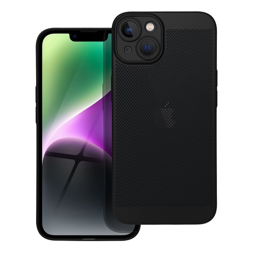 Apple iPhone 14 Breezy perforat plastic husă spate (Negru)