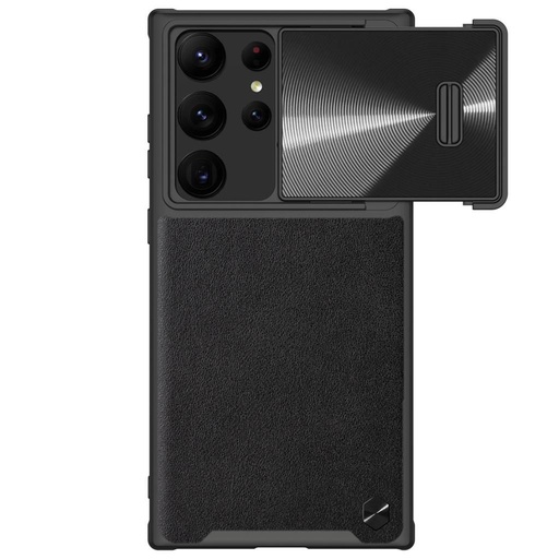 Samsung Galaxy S22 Ultra Nillkin camshield leather husă spate (Negru)