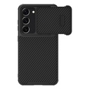 Samsung Galaxy S23 5G Nillkin Synthetic S karbon mintás kemény hátlap tok (Fekete)