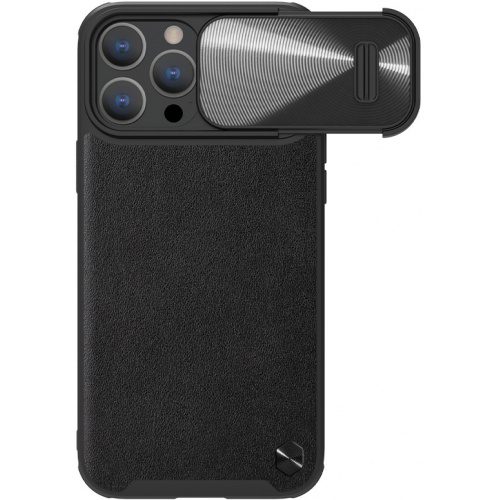 Apple iPhone 13 Pro Max Nillkin CamShield Leather S husă spate (Negru)