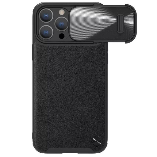 Apple iPhone 14 Pro Max Nillkin CamShield Leather S MagSafe husă spate (Negru)