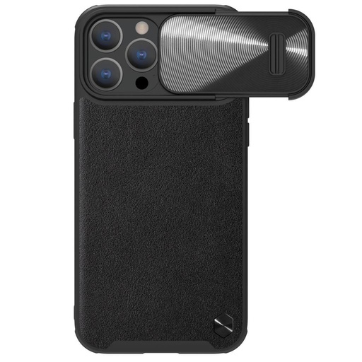 Apple iPhone 14 Pro Nillkin CamShield Leather S MagSafe husă spate (Negru)