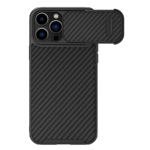 Apple iPhone 14 Pro Nillkin Synthetic S magsafe carbon cu model rigid husă spate (Negru)