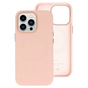 Apple iPhone 13 Pro magsafe leather hátlap tok (Világos Rózsaszín)