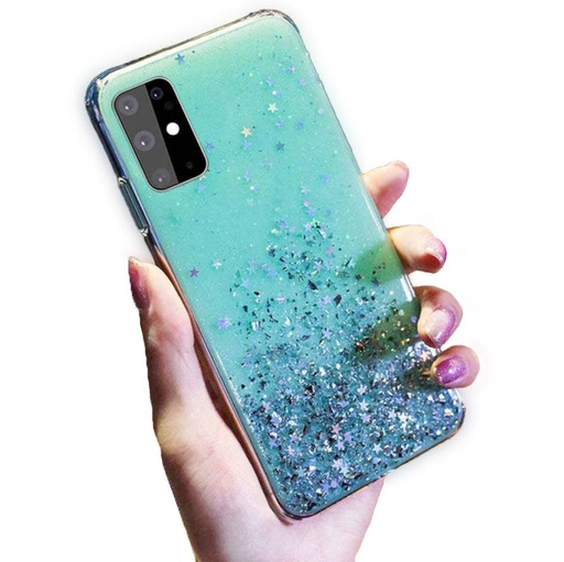 Samsung Galaxy S22 Plus sequins glue glitter sclipitor silicon husă spate verde mentă