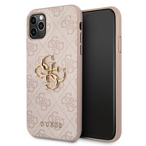 Apple iPhone 11 Pro Guess 4G Big Metal Logo husă (Roz) - GUHCN584GMGPI