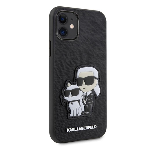 Apple iPhone 11 Karl Lagerfeld PU Saffiano Karl and Choupette NFT husă (Negru) – KLHCN61SANKCPK