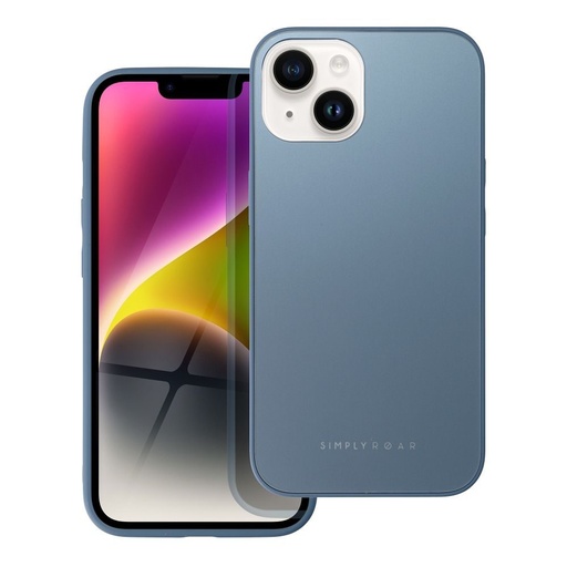 Apple iPhone 14 Roar mat sticlă husă spate (Albastru)