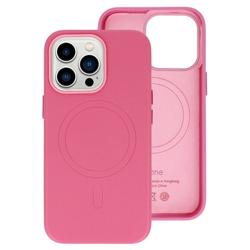 Apple iPhone 14 Pro magsafe leather husă spate (Roz)