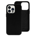 Apple iPhone 14 magsafe leather hátlap tok (Fekete)