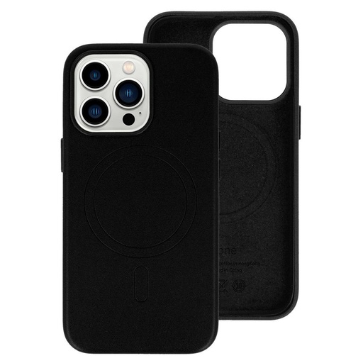 Apple iPhone 14 magsafe leather husă spate (Negru)