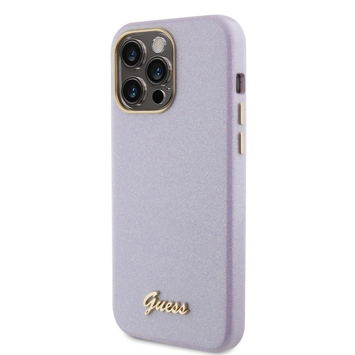 Apple iPhone 15 Pro Max Guess PU Glitter complet capac husă (Mov) - GUHCP15XPGMCSL