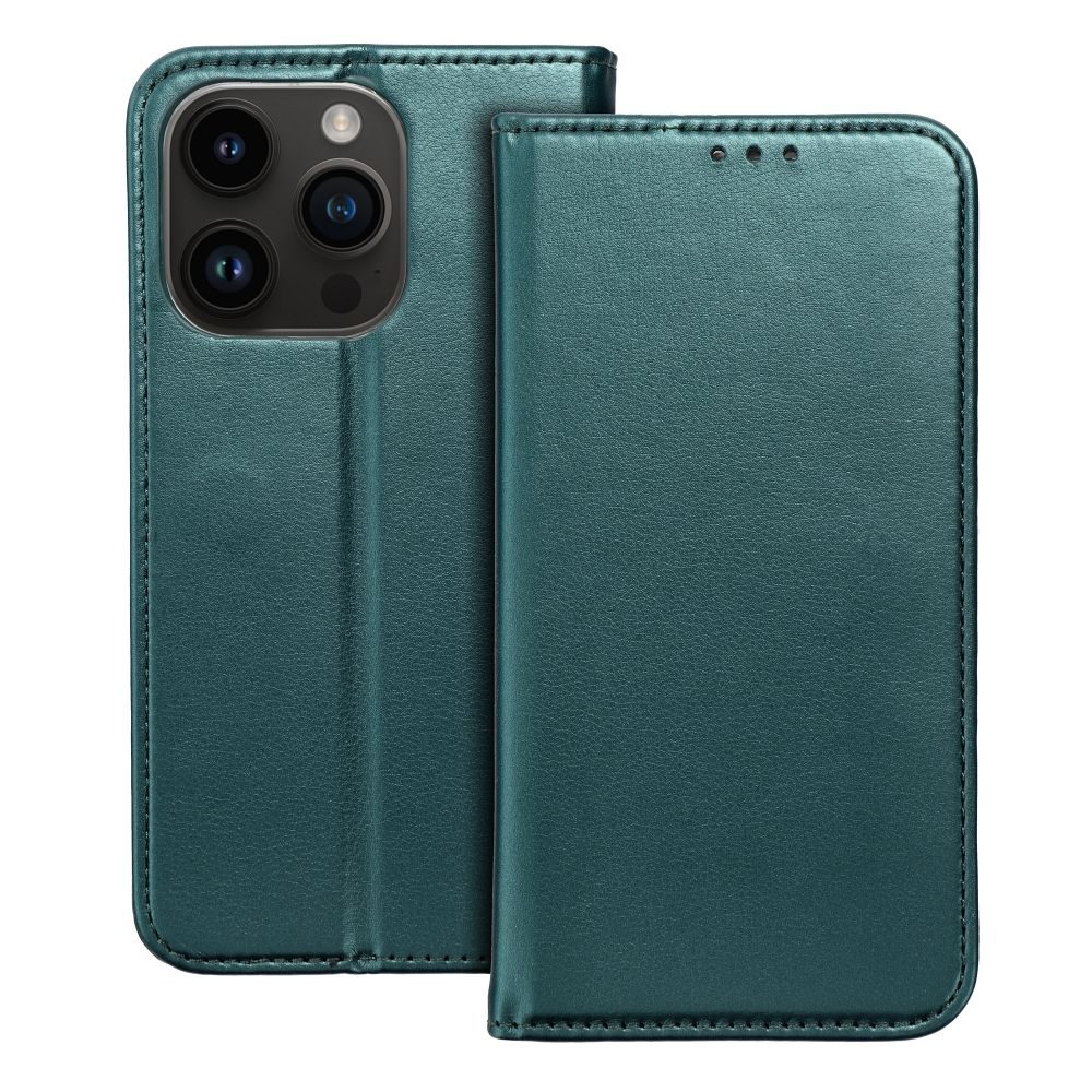 Apple iPhone 14 smart magnetic mágneses notesz tok (Zöld)
