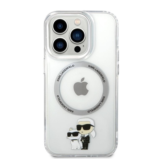 Apple iPhone 14 Pro Max Karl Lagerfeld MagSafe Compatible IML Karl and Choupette NFT husă (Transparent) – KLHMP14XHNKCIT