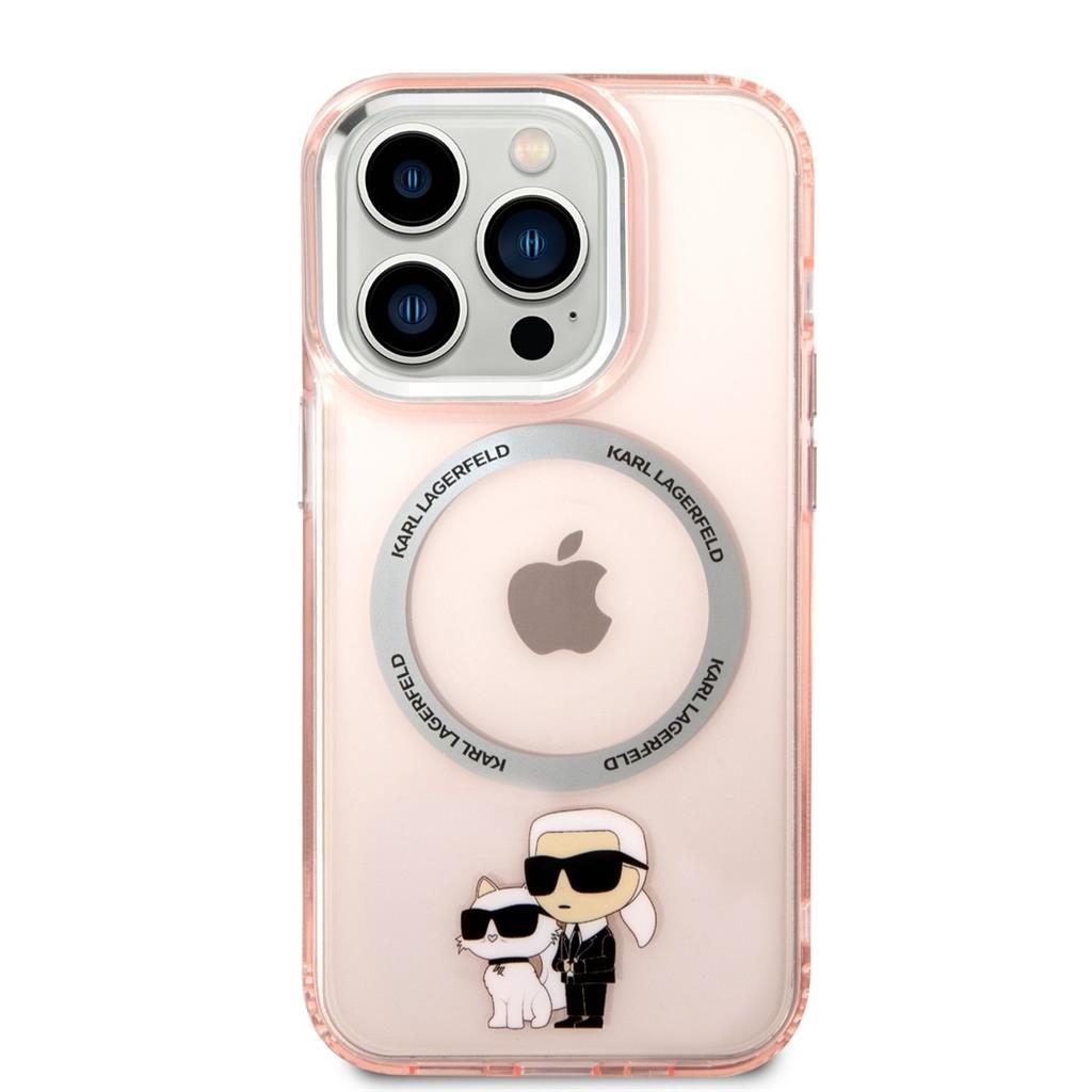 Apple iPhone 14 Pro Karl Lagerfeld MagSafe Compatible IML Karl and Choupette NFT tok (Rózsaszín) – KLHMP14LHNKCIP