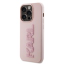 Apple iPhone 15 Pro Max Karl Lagerfeld 3D Glitter Karl tok (Rózsaszín) – KLHCP15X3DMBKCP