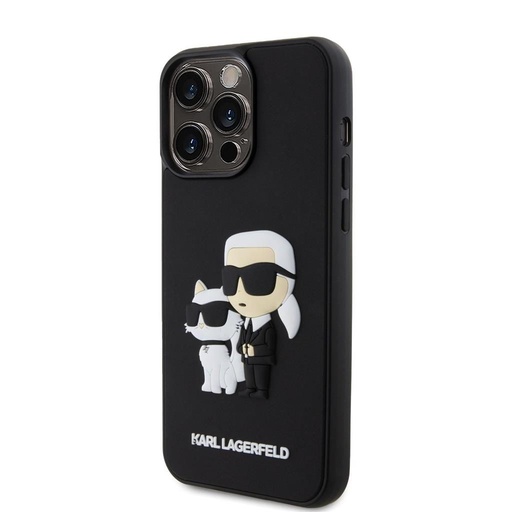 Apple iPhone 15 Pro Max Karl Lagerfeld 3D Karl & Choupette husă (Negru) – KLHCP15X3DRKCNK