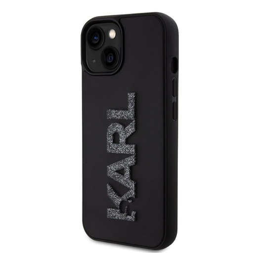 Apple iPhone 15 Karl Lagerfeld 3D Glitter Karl husă (Negru) – KLHCP15S3DMBKCK