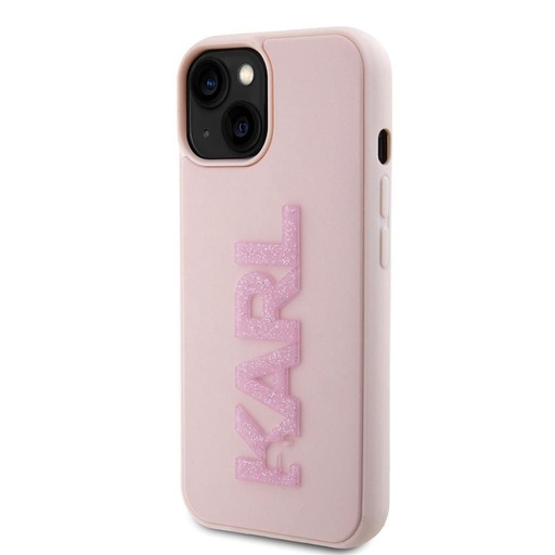 Apple iPhone 15 Karl Lagerfeld 3D Glitter Karl husă (Roz) – KLHCP15S3DMBKCP