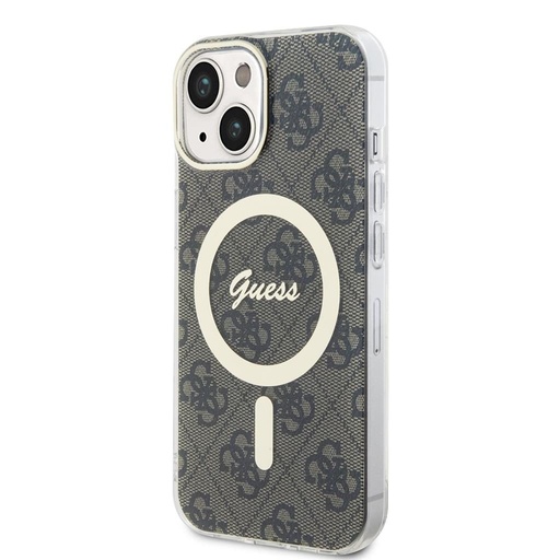 Apple iPhone 15 Guess IML 4G MagSafe husă (Maro) - GUHMP15SH4STW
