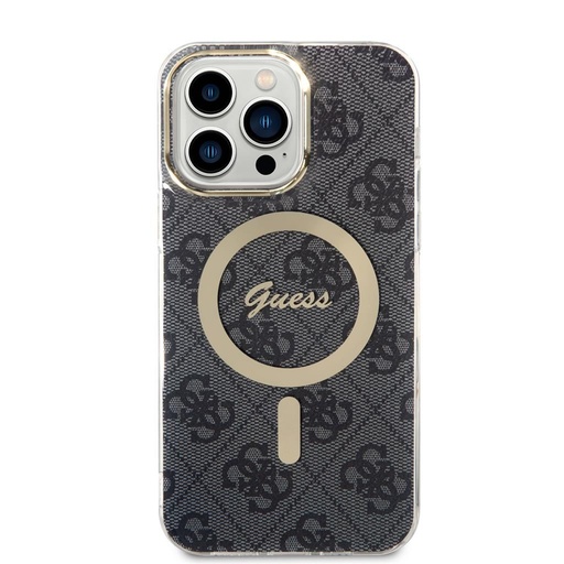 Apple iPhone 15 Pro Max Guess IML 4G MagSafe husă (Negru) - GUHMP15XH4STK