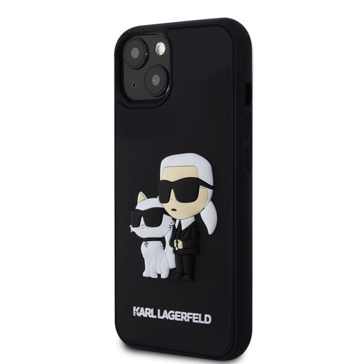 Apple iPhone 15 Karl Lagerfeld 3D Karl & Choupette husă (Negru) – KLHCP15S3DRKCNK