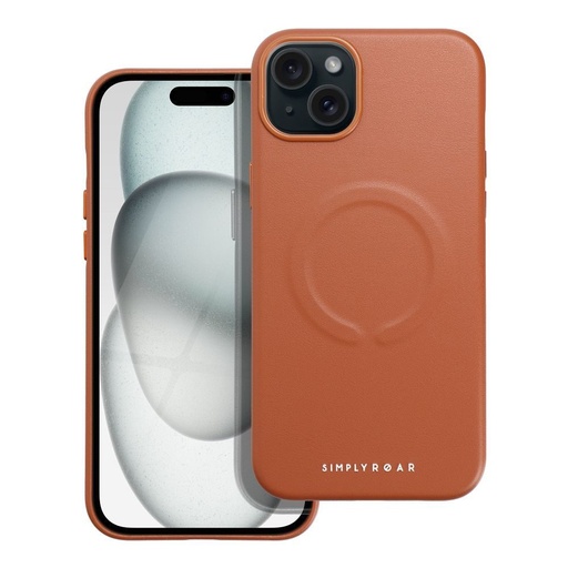 Apple iPhone 15 Plus Roar Leather magsafe husă spate (Maro)