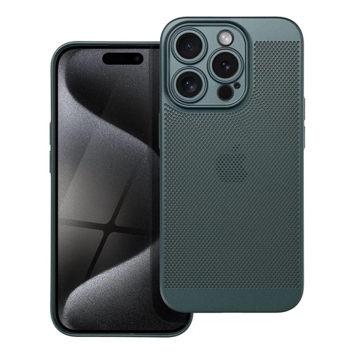Apple iPhone 15 Pro Breezy perforat plastic husă spate (Verde)