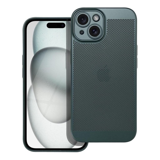 Apple iPhone 15 Breezy perforat plastic husă spate (Verde)