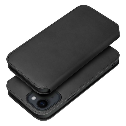 Apple iPhone 15 Plus Dual pocket husă tip carte (Negru)