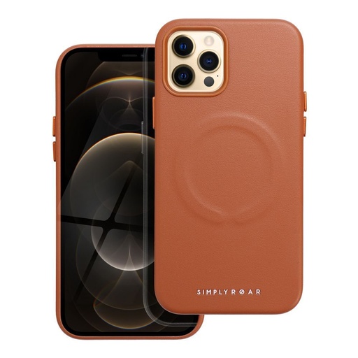 Apple iPhone 12 Pro Roar Leather magsafe husă spate (Maro)