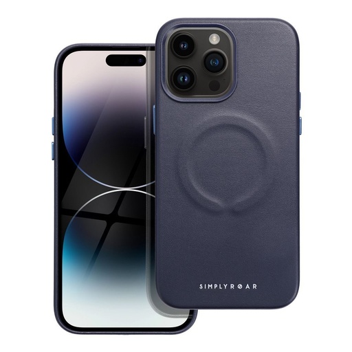 Apple iPhone 14 Pro Max Roar Leather magsafe husă spate (Albastru)
