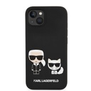 Apple iPhone 14 Plus Black Karl Lagerfeld MagSafe Compatible Liquid Silicone Karl and Choupette tok (Fekete) – KLHMP14MSSKCK