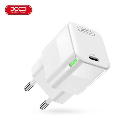 XO CE06 PD 30W încărcător rapid (Alb) – GaN tehnologie, LED cu ecran