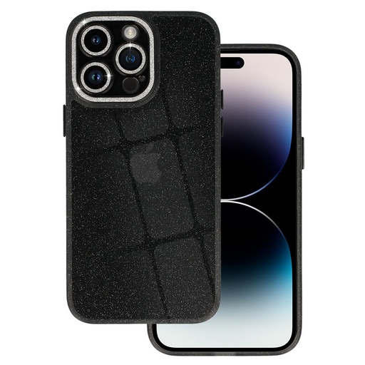 Apple iPhone 14 Pro Max liquid glitter camera husă spate (Negru)