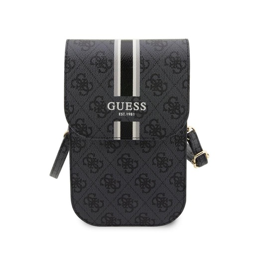 Guess 4G Printed Stripe Phone Bag (Negru) - GUWBP4RPSK