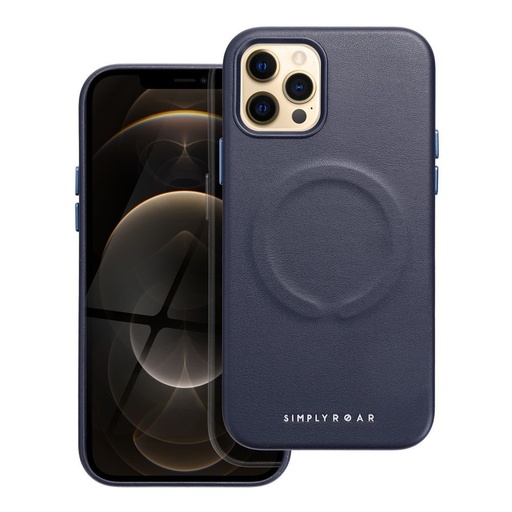 Apple iPhone 12 Pro Roar Leather magsafe husă spate (Albastru)