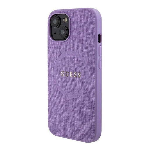 Apple iPhone 15 Plus Guess PU Saffiano MagSafe husă (Mov) - GUHMP15MPSAHMCU