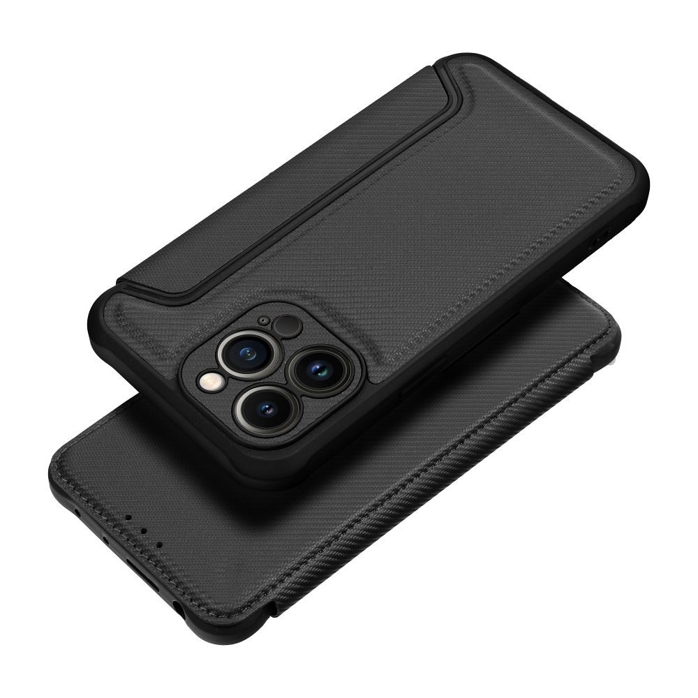 Apple iPhone 7 / iPhone 8 / iPhone 8 / iPhone SE 2020 / iPhone SE 2022 Razor mágneses ütésálló notesz tok (Fekete)