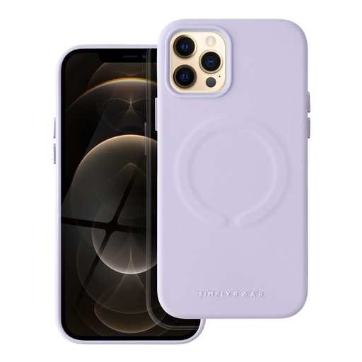 Apple iPhone 12 Pro Roar Leather magsafe husă spate (Mov)