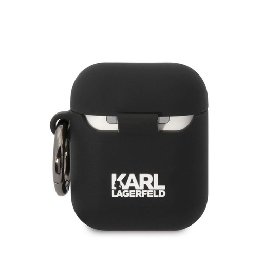 Karl Lagerfeld 3D Logo NFT Karl Head Silicone husă AirPods 1/2 (Negru) - KLA2RUNIKK