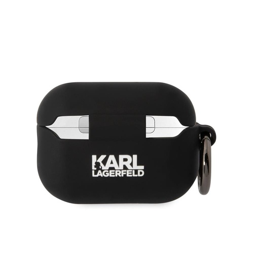 Karl Lagerfeld 3D Logo NFT Karl Head Silicone husă AirPods Pro 2 (Negru) - KLAP2RUNIKK