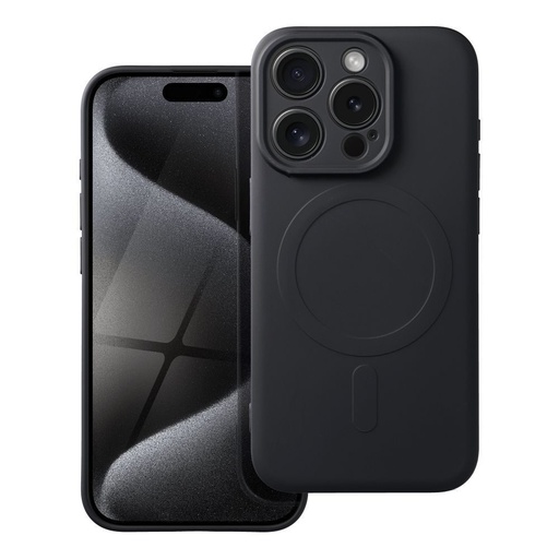 Apple iPhone 15 Pro Silicone mag cover magsafe husă spate (Negru)