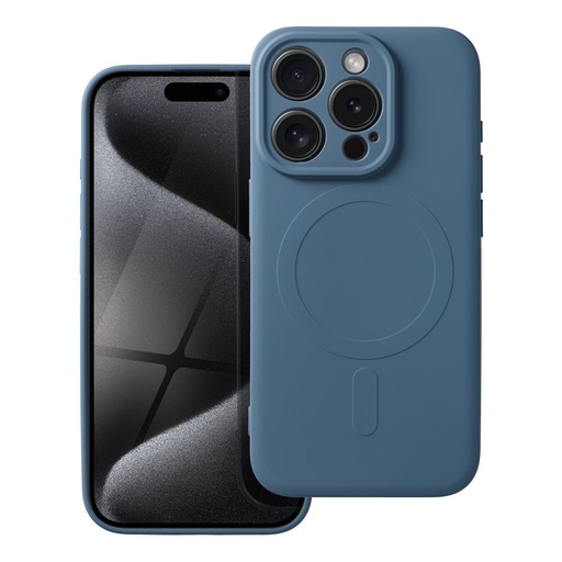 Apple iPhone 15 Pro Silicone mag cover magsafe husă spate (Albastru)
