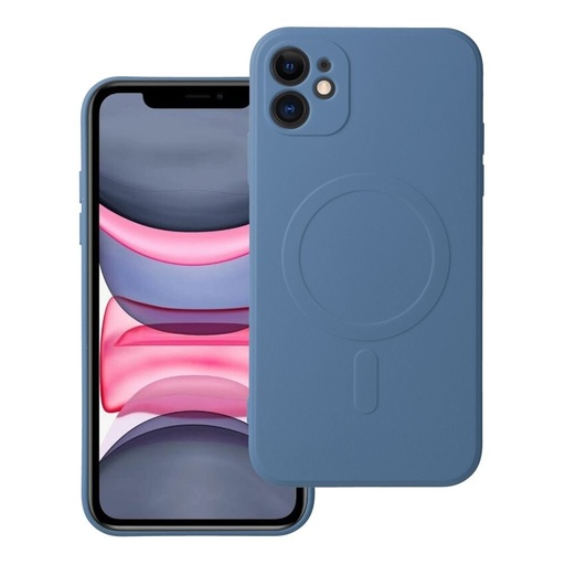 Apple iPhone 11 Silicone mag cover magsafe husă spate (Albastru)