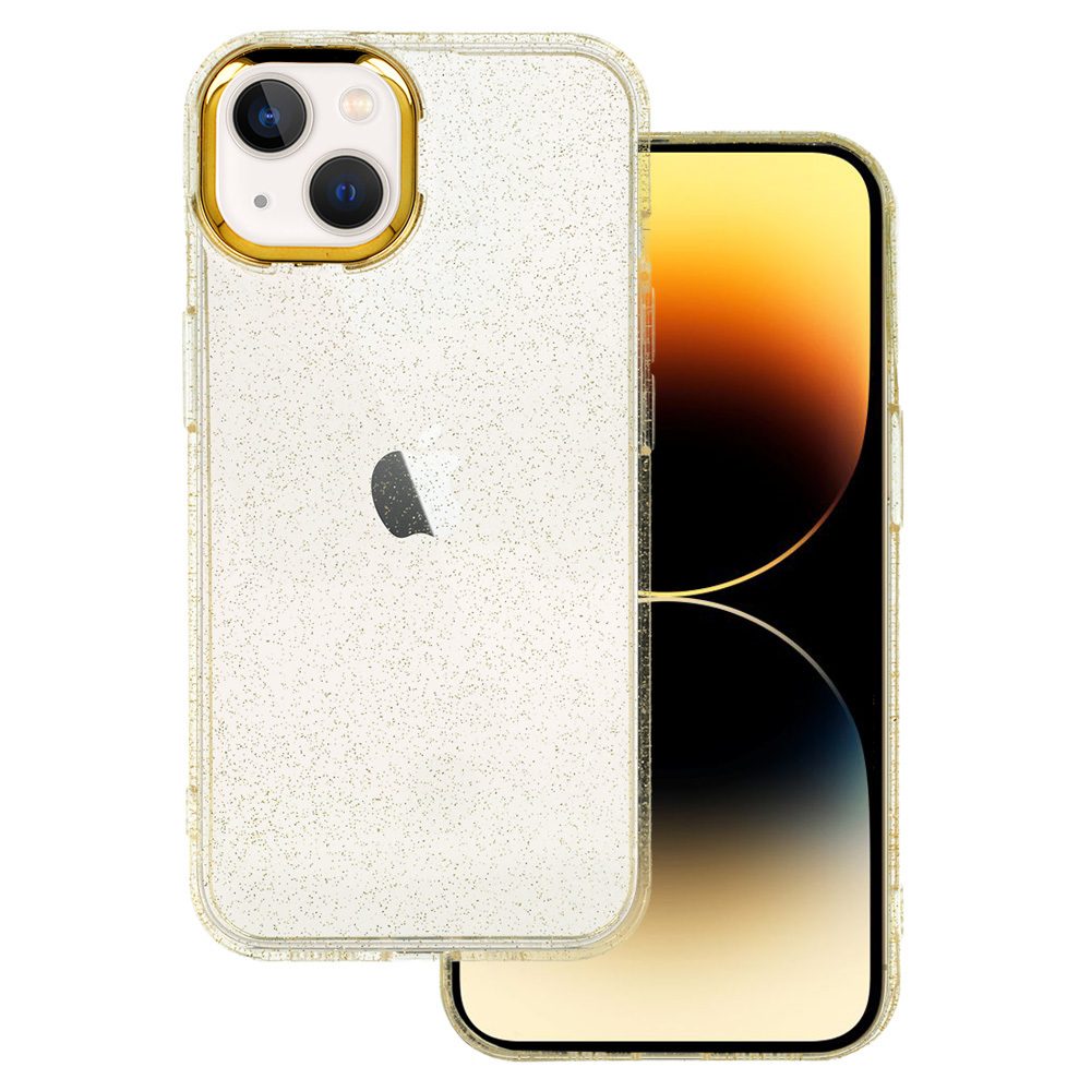 Apple iPhone 14 Glitter arany szilikon hátlap tok (Arany)