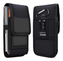 Apple iPhone 13 Pro Max / Samsung Galaxy S21 Ultra / Xiaomi 12 Ultra Oxford függőleges övtok (Fekete)